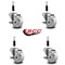 Service Caster 3'' Nylon Swivel 7/8'' Expanding Stem Caster Set with Brake, 4PK SCC-EX20S314-NYS-TLB-78-4 - alternate 3